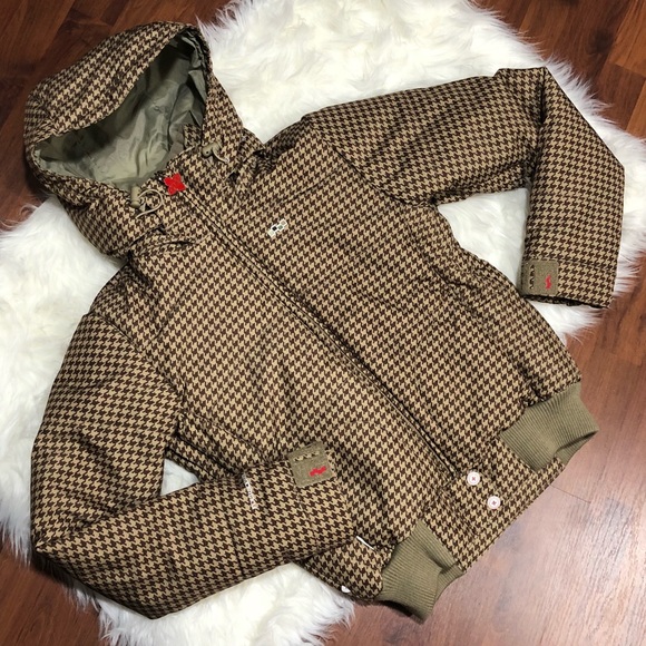Four Square Tan Houndstooth Ski Jacket - Picture 4 of 8